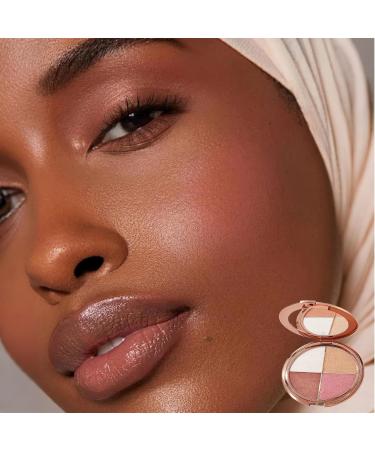 Glow Wardrobe Eye & Cheek Palette - 4-Shade Highlighting & Blush Makeup Palette with Silky Blendable Texture Long-Lasting Gl - Buy Online on GoSupps.com