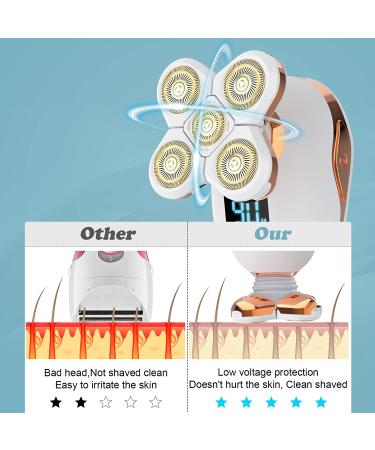 Women's Electric Razor for Painless Hair Removal - Wet & Dry Trimmer for Face, Body & Bikini Area - Buy Online on GoSupps.com