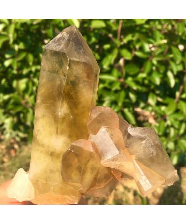 Stone 300G Natural Citrine Cluster Specimen Quartz Crystal Balance Gemstone Decoration Crystal Cluster