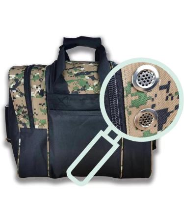 WaLiken Single Bowling Ball Tote Bag - Forest Camo | Holds 1 Ball & 1 Pair Shoes | Mens 13 Shoes | Durable & Stylish - Buy Online on GoSupps.com