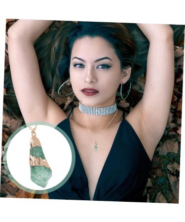 KALLORY 1pc Crystal Rough Necklace Healing Crystal Necklace Clavicle Chain Neck Decoration Grace Miss Tennis - Buy Online on GoSupps.com