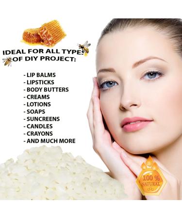 Vanrener White Beeswax Pellets 2 lb - Pure Natural Cosmetic Grade Bees Wax Pastilles - Triple Filtered for DIY Lip Balms, Lotions, Candles - Buy Online on GoSupps.com