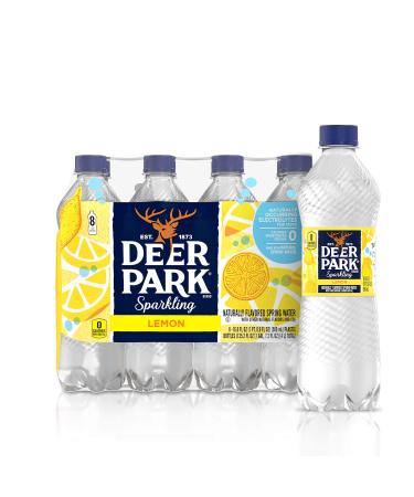 Deer Park Sparkling Water, Lemon, 16.9 oz. Bottles (Pack of 8)