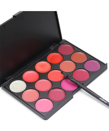 FantasyDay Pro Matte 15 Colors Lip Gloss Palette | Non-Sticky Lipgloss Makeup Kit for Flawless Contouring - Shop Internationally - Buy Online on GoSupps.com
