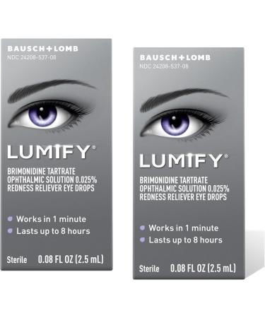 Lumify Redness Reliever Eye Drops, 0.08 fl oz (Pack of 2) - Buy Online on GoSupps.com