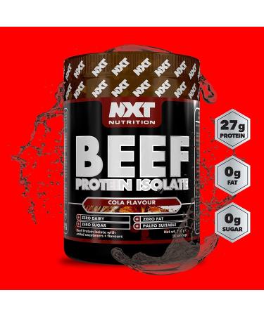 NXT Beef Protein Isolate 540g - High Protein Powder with Natural Amino Acids - Paleo Keto Friendly - Dairy and Gluten Free - Cola Flavor - Buy Online on GoSupps.com