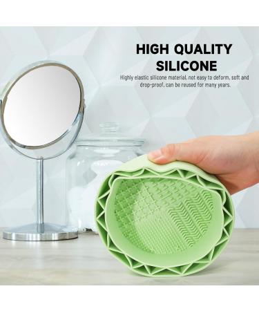 LELE LIFE Makeup Brush Cleaner Mat with Drying Rack Silicone Makeup Brush Cleaning Mat Scrubber Bowl Make Up Brush Cleaner Pad for Cosmetic Brushes Green - Buy Online on GoSupps.com