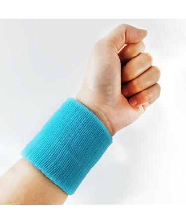 NSBELL 24PCS Colorful Sports Wristbands - Cotton Sweatband Wristbands for Men and Women - Ideal for Tennis, Basketball, Running, Gym - 12 Pairs - Buy Online on GoSupps.com