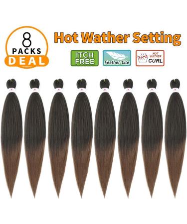 Beyond Beauty 26Inch 8Pack/Lot Pre Stretched Braiding Hair Extensions EZ Briads Hot Water Setting Yaki Braiding Hair(T1B-30) 8Packs-26Inch T1B-30 - Buy Online on GoSupps.com