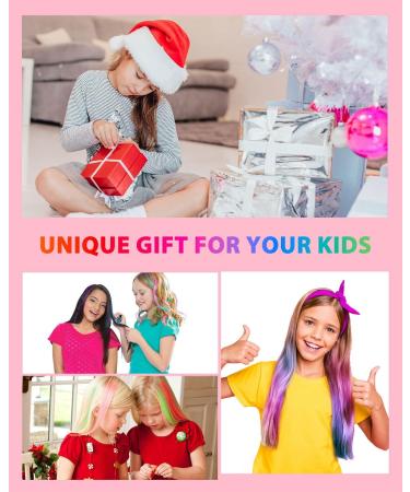 8 Pcs Washable Hair Chalks for Girls - Non-Sticky Portable Temporary Hair Dye Spray - Perfect for Halloween, Christmas, Birthday Parties - Kids & Women Gifts - Buy Online on GoSupps.com