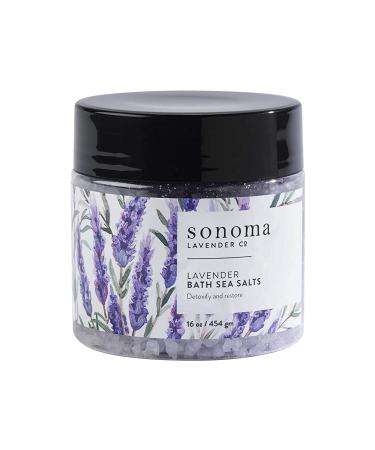 Sonoma Lavender Bath Salt in Lavender Scent Epsom Salt and Essential Oil for Stress Relief Self Care Spa Treatment to Deeply Moisturize and Nourish The Skin 16oz