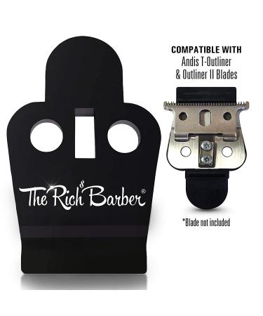 The Rich Barber On The Money 10 Second Blade Setter Black - Zero Gap Tool for Andis Outliners - Achieve Sharp Lines and Clean Fades with Precision Detail - Buy Online on GoSupps.com