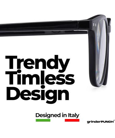grinderPUNCH High Magnification Readers Glasses | Powerful +4.00 to +6.00 Options | Durable +5.00 Black Eyewear - Shop Internationally - Buy Online on GoSupps.com