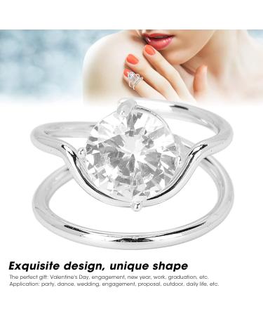 Rhinestone Fingernail Ring - Adjustable Finger Tip Nail Art Charm for Women/Girls - Silver 3053 - Buy Online on GoSupps.com