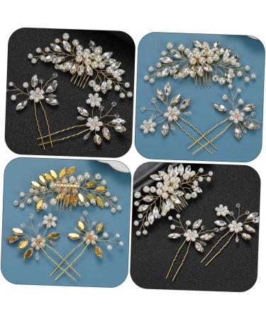 minkissy 2 Sets Hairpin Decorative Hair Combs Pearl Hair Combs Decorative Headpiece Bridal Hair Combs Hair Accessories for Girls Braids Accessories Pearl Headpieces Wedding Zinc Alloy Bride - Buy Online on GoSupps.com