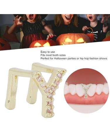 Hip Hop Tooth Brace Fake Teeth Decoration Durable Brass Electroplated Birthday Gift for Hip Hop Fans (Gold) Y Gold - Buy Online on GoSupps.com
