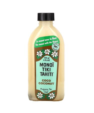 Monoi Tiare Tahiti Coconut Oil Coco Coconut 4 fl oz (120 ml)