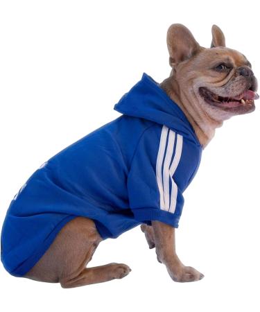 Ducomi Dog Sweater with Hood Warm & Soft Blue Clothing for All Sizes 2XL - Perfect for Pets & Puppies - Buy Online on GoSupps.com