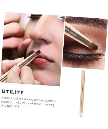 Housoutil Double Ended Lipstick Brush Lip Makeup Brush Blush Brush Portable Lipstick Applicator Brush for Makeup Beauty Kit Miss Applicator Brush Artificial Fiber Super Soft 12x1x1cm Golden - Buy Online on GoSupps.com