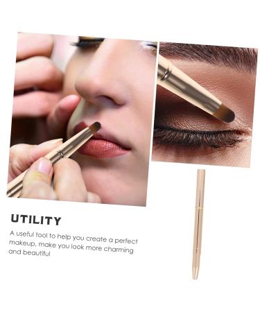 Balacoo 2pcs Double Ended Lipstick Brush Set - Portable Makeup Brush Kit for Lip & Eyeshadow - Aluminum Alloy Beauty Tools for Women - Buy Online on GoSupps.com