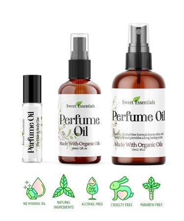 Sweet Essentials Heavenly Honeysuckle Perfume Oil - Organic 2oz Spray for Hair & Body Alcohol & Silicone Free - Buy Online on GoSupps.com