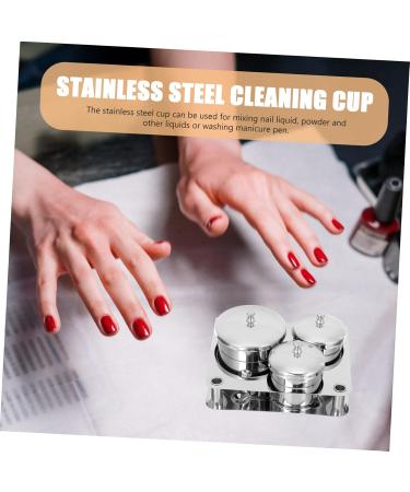Healeved 1 Set Acrylic Containers Nail Holder Nail Tips Container Nail Art Dish Acrylic Nail Tips Cup Guasha Wood Tool for Body Guasha Tool Nail Polish Stand Metal Stainless Steel - Buy Online on GoSupps.com