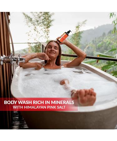 Natural Solution Body Wash, Revitalizes & Refreshing Your Skin, Formulated with Organic Blood Orange Extracts with Himalayan Pink Salt, 17 fl oz/Each Pack of 4 - Buy Online on GoSupps.com
