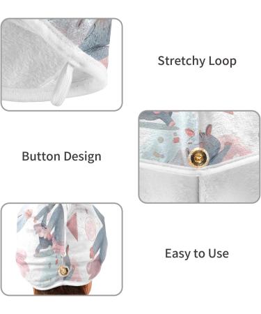 Grey Hippos Hair Towel 2 Pack | Super Absorbent Quick Dry Hair Turbans for Women & Girls | Ultimate Hair Drying Solution - Buy Online on GoSupps.com