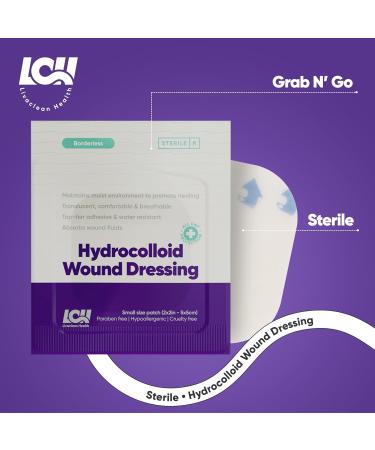 Buy 15 CT Hydrocolloid Wound Dressings - Sterile 2x2 Bandages for Bed Sores & Large Wounds - Individually Packed Hydrocolloid Adhesive Patches - Buy Online on GoSupps.com