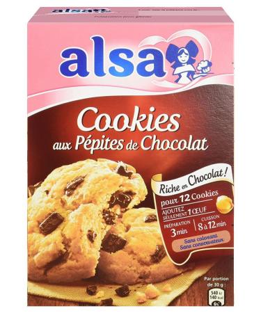Alsa Préparation Cookies Pépites de Chocolat (lot de 2)