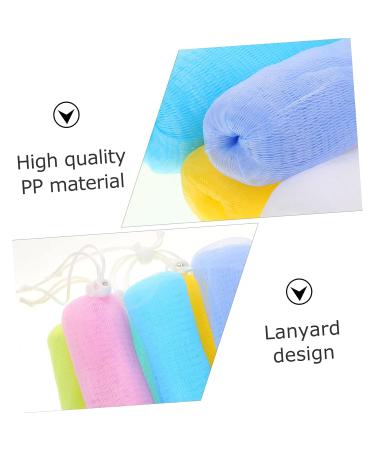 7pcs Hemoton Foaming Soap Mesh Bag Bath Loofah Sponge Set - Shower Scrubber and Body Cleansing Net for Scrubbing Bubble Massage - Buy Online on GoSupps.com
