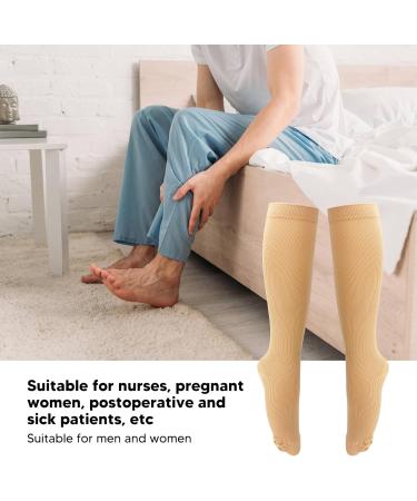 Buy Penrux Compression Socks with Zipper - 15-20 mmHg Medical Support Socks for Comfort & Skin Protection - S-M Skin Color - Buy Online on GoSupps.com