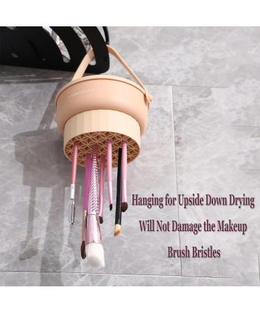 3 in 1 Brush Cleaning Mat & Dryer - Silicone Makeup Brush Cleaner Bowl for Brushes Sponges & Powders - Purple - Buy Online on GoSupps.com