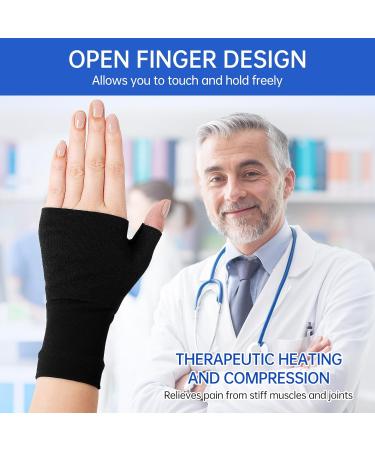 Arthritis Compression Gloves for Pain Relief | Black L | Help with Typing & Daily Work - Buy Online on GoSupps.com