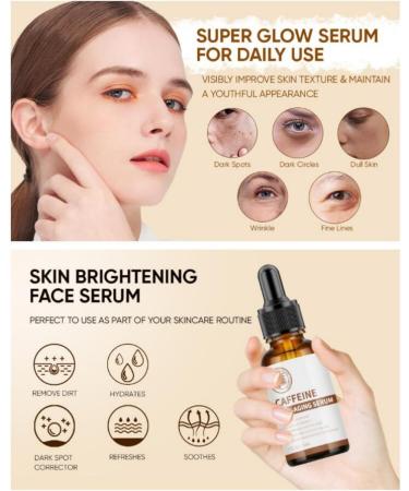 Retinol & Caffeine Eye Serum Retinol Serum for Face Under Eyes Anti-Wrinkle Collagen Serum Smoothing Firming Hydrating Reduces Puffiness Dark Circles & - Buy Online on GoSupps.com