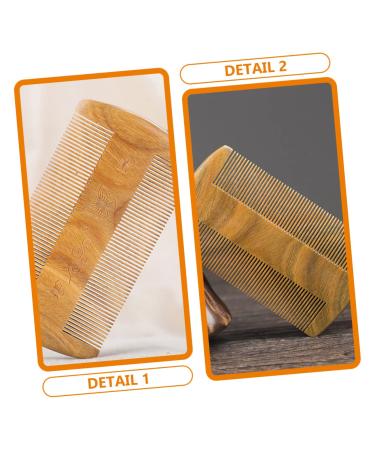 Minkissy Sandalwood Beard Combs for Men - 2 Pack Green Hair & Beard Cutting Comb | Travel Pocket Ridge Brush - Buy Online on GoSupps.com