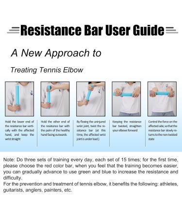 Buy Flexible Therapy Bar for Tennis Elbow & Golfer's Elbow Relief - Strengthener for Wrist & Forearm Pain | International Shipping Available - Buy Online on GoSupps.com