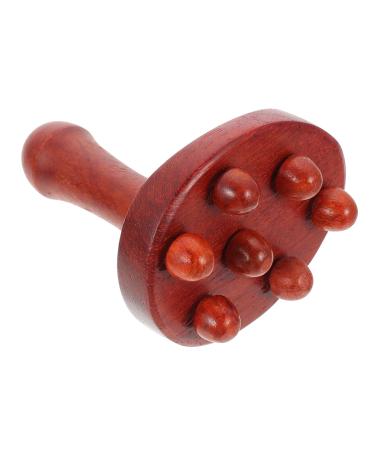 Beaupretty 1pc Particle Massager Abdominal Massager Wood Head Massager Multipurpose Tool Wooden Body Massage Device Manual Scalp Massagers Spa Neck Fitness Fragrant Wood Scroll Wheel Portable