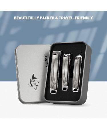 BEZOX Nail Clippers Set - Heavy Duty Stainless Steel Toenail Clippers for Thick Nails - Curved Blade Cutters for Precise Nail Trimming - Gold - Buy Online on GoSupps.com