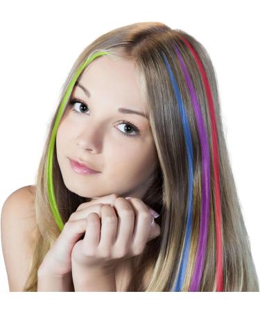 KEYRI 36 PCS Hair Extensions for Kids Clip in Coloured Hair Extensions Kids Rainbow Hair Extensions Clips for Girls Hair Braids Hair Styling Twister Clips Hair Accessories for Girls Women (36 Pieces) - Buy Online on GoSupps.com