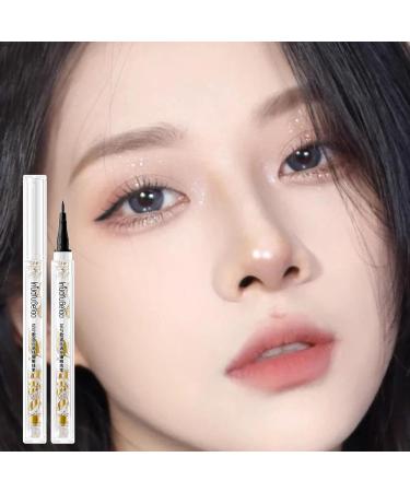 Liquid Eyeliner | Long-Lasting Liquid Waterproof Silkworm | Smudgeproof Eye Makeup Tool for Dating Night Out and Daily Use Pochy - Buy Online on GoSupps.com