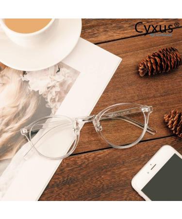 Cyxus Blue Light Filter Glasses for Men & Women - Fashion Round Anti-UV 400 Retro Frames for Computer & Gaming - Model 8065 Clear - Buy Online on GoSupps.com