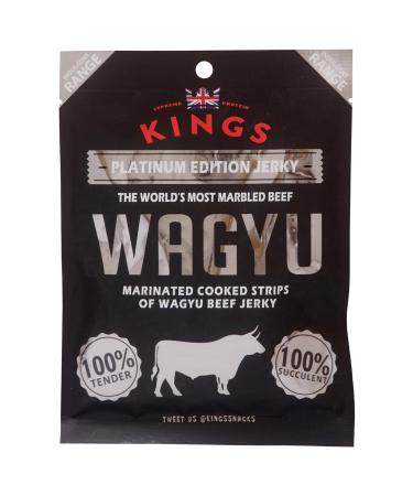 Kings Platinium Wild West Wagyu Beef Jerky - Premium Dried Meat 8 x 25g | International Shipping Available - Buy Online on GoSupps.com