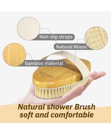 Metene Dry Brush 2 Pack - Natural Bristle Body Exfoliating Scrub for Cellulite & Lymphatic Massage - Improve Circulation with Dry Brushing - Buy Online on GoSupps.com