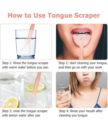 Healifty Stainless Steel Tongue Scraper 3Pcs Set with Storage Case - Rose Gold Pink Tongue Cleaner for Fresh Oral Breath - Buy Online on GoSupps.com