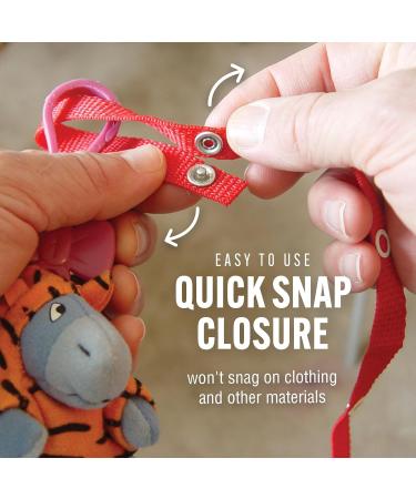 Baby Buddy Secure-A-Toy - Seat Belt Toy & Pacifier Holder for Strollers High Chairs & Car Seats - 8 Pack in Girl Colors Adjustable Lengths Hygienic Design - Buy Online on GoSupps.com