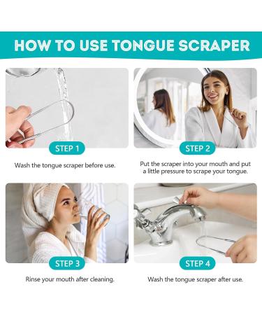 EZ Cozy Tongue Scraper 2 Pack | Stainless Steel Metal Tongue Cleaner for Adults | Reduce Bad Breath & Enhance Oral Care | Easy-to-Use U-Shape Design with Case - Buy Online on GoSupps.com