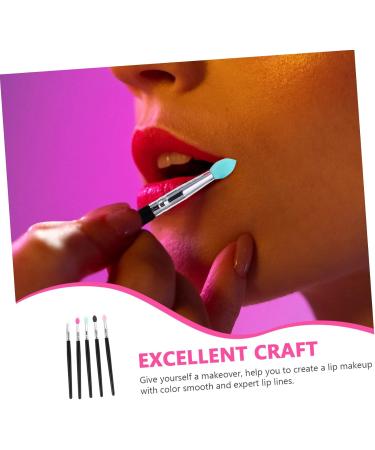 Outanaya 5pcs Silicone Eyeshadow Brush Cosmetic Lipstick Brush Make up Sponges Lip Balm Applicator - Buy Online on GoSupps.com