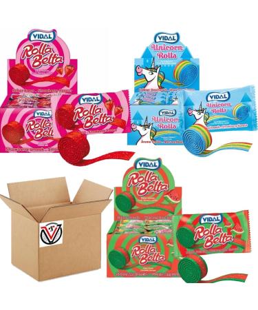 VIMIX Strawberry Unicorn Watermelon Rolla Belta 20g - Sugar Coated Flavoured Candy Roll | Pick any type & Number of packs - Buy Online on GoSupps.com
