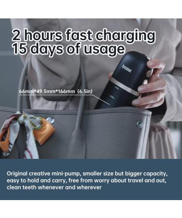 Water Dental Flosser - Cordless Oral Irrigator with 4 Modes, IPX7 Waterproof, USB Rechargeable - Black - Buy Online on GoSupps.com